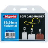 Bigpoint Şeffaf Yaka Kartı Poşeti Yatay 85 x 54 mm Dayanıklı ve Pratik Kullanım - 85x54mm Yatay Şeffaf