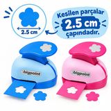 Bigpoint Şekilli Delgeç 2.5Cm Çiçek X 12 Adet