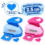 Bigpoint Şekilli Delgeç 2.5Cm Kalp X 12 Adet