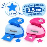 Bigpoint Şekilli Delgeç 2.5Cm Yıldız X 12 Adet