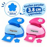 Bigpoint Şekilli Delgeç 3.8Cm Çiçek X 10 Adet