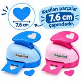 Bigpoint Şekilli Delgeç 7.6Cm Kalp X 2 Adet