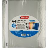 Bigpoint Telli Dosya, 50'li Paket, Standart, Gri - A4