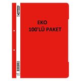 Bigpoint Telli Dosya Eco Kırmızı x 100 Adet
