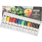 Bigpoint | Yağlı Boya Seti 12ML Tüp x 12 Renk – Yoğun Pigmentli, Koyulaşmaz - Yağlı Boya 12'li Set - Çok Renkli