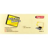 Bigpoint Yapışkanlı Not Kağıdı 3'lü 40X50MM Sarı x 4 Paket - 4 Adet