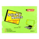 Bigpoint Yapışkanlı Not Kağıdı 75X100mm Neon Yeşil X 12 Adet