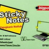 Bigpoint Yapışkanlı Not Kağıdı 75X50 Mm Yeşil Bp801-55 (12 Li Paket)