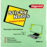 Bigpoint Yapışkanlı Not Kağıdı 75X75 Yeşil (801) 12'Li Paket