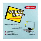 Bigpoint Yapışkanlı Not Kağıdı 75X75mm Mavi X 12 Adet