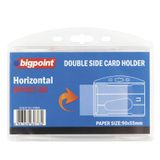 Bigpoint Yatay Şeffaf 90x55 mm Çift Taraflı Kart Kabı