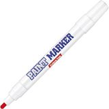 Bigpoint | Yuvarlak Uçlu Paint Marker, Endüstriyel Düzey Kalıcılık, Kalın Uçlu Mürekkepli Kalem, Kırmızı