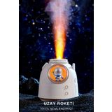 BigSale Astronot Uzay Roketi Hava Nemlendirici – Gece Lambalı Difüzör & Dekoratif Buhar Makinesi