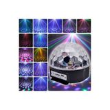 BigSale Led Işıklı Kristal Küre Disko Topu 6 Renk Sese Duyarlı Kumandalı Rengarenk Işık Topu