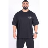 Bigsize - Tshirt Bodybuilding Co. Erkek Geniş Kalıp Sporcu Tişört - Fitness & Spor Giyim - Rahat Pamuklu Kumaş - XL - Siyah