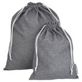 Bigso Box of Sweden Seyahat için 2'li set çamaşır torbası – polyester elbise torbası, bavul veya seyahat çantası için – kirli çamaşırlar, ayakkabılar ve daha fazlası için hafif çanta – gri