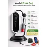 Bıgstation 22Kw Taşınabilir Akıllı Ev Ac Şarj Cihazı Wi-Fi Destekli 22 Kw Mobil Uygulama 5 Metre Kablolu (Taşıma Çantası Ve 220V Dönüşt�