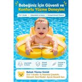 Bigstoy Bebek Yüzme Simidi 2'si 1 Arada- Iç Haznesi Çıkabilir, Güvenli ,yeni Model- Ayıcık Desenli Sarı LD002