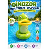 Bigstoy Eğlenceli Şişme Dinozor Havuz Basketbol Potası Koordinasyon Geliştirici Çocuk Su Oyuncağı - Yeşil