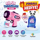 Bigstoy Köpük Tabancası Bubble Gun Işıklı Otomatik Baloncuk Oyuncağı + Hediye Pinball Oyunu NHN84+PEMBEKOPUK