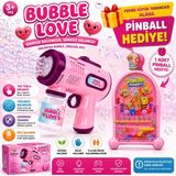 Bigstoy Köpük Tabancası Bubble Gun Işıklı Otomatik Baloncuk Oyuncağı + Hediye Pinball Oyunu NHN84SB+PEMBEKOPÜK