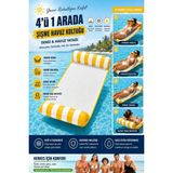 Bigstoy Sarı Hava Yastıklı Fileli Şişme Deniz Yatağı 69 x 183 cm Dayanıklı PVC Malzeme ile