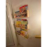 Bigwoodworkers Ahşap Çocuk Kitaplığı 3 Parça 45x15 cm Montessori Tasarım Geniş Depolama ve Estetik