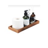 BİGWOODWORKERS Ceviz Çiftlik Evi Ahşap Makyaj Tepsisi Küçük Dikdörtgen, Rustik Banyo Tepsisi Banyo Düzenleyici