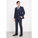 Bihan Store Erkek 6 Drop Yelekli Takım Elbise - Ceket Pantolon ve Yelek 63141 - Lacivert - 58