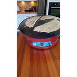 Bi’Hayal 2000W Bordo Renk Elektrikli Termostatlı Katmer, Gözleme Ve Börek Sacı 50cm