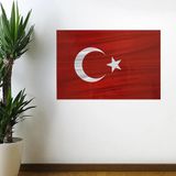 BiiShe® Dalgalanma Efektli Manyetik Duvar Stickerı Türk Bayrağı 75 x 50 cm