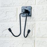 BiiShe® Kendiliğinden Yapışkanlı Siyah Paslanmaz Metal Bornoz ve Havlu Askılığı