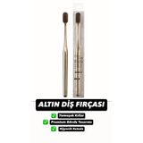 BIJIE Altın Renk Siyah Kıl Renkli Diş Fırçası (1 Adet)