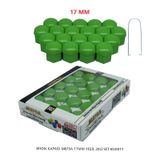 Bijon Kapağı Düz 17 Mm Yeşil 20 Li Set