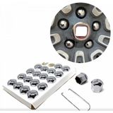 Bijon Kapağı Seti 20 Adet – Krom Jant Bijon Koruma Kapağı (17MM / 19MM) Oto Jant Somun Kapak Seti (Düz, 19MM) - (ClearEyelets)Black-RadiantOrchid - 13 inç