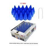 Bijon Kapağı Sivri 17 Mm Mavi 20 Li Set