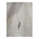 bijoux uniques aşkın simgesi F harfli çelik lale kolye