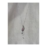 bijoux uniques aşkın simgesi İ harfli çelik lale kolye