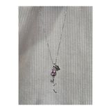 bijoux uniques aşkın simgesi M harfli çelik lale kolye