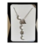 bijoux uniques Çelik ay&güneş A harfli kadın kolye
