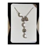 bijoux uniques Çelik ay&güneş B harfli kadın kolye