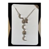 bijoux uniques Çelik ay&güneş I harfli kadın kolye