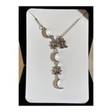 bijoux uniques Çelik ay&güneş R harfli kadın kolye