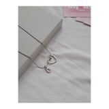 bijoux uniques Kalpli Ö Harfli Çelik Kolye