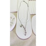 bijoux uniques Kayan Yıldız M Harfli Çelik Kolye