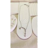 bijoux uniques Kayan Yıldız R Harfli Çelik Kolye