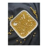 Bijumix Aksesuar 25 Gram Gold Altın Kaplama Boncuk – 8 mm | Parlak Plastik Takı Malzemesi (≈90-95 Adet)