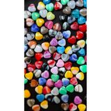 Bijumix Aksesuar 50 Adet 15 mm Karışık Renkli Kalp Boncuk – Akrilik Plastik Takı Yapım ve Hobi Malzemesi