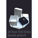 Bijuteri Kutucunuz Beyaz Renk Yüzük Kutusu 5,5x4,5x3,5cm Sünger - 24 Adet Demonte Sevk