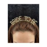 BİJUTERRİ Bride To Be Gold Metal Parti Tacı Bekarlığa Veda Parti Tacı Aksesuarı